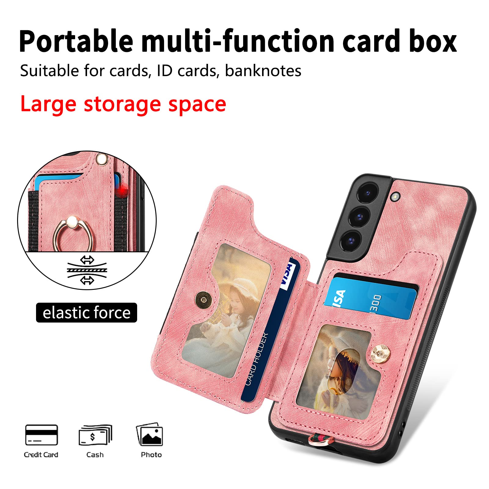 Amazon.com: Phone Case for Samsung Galaxy S22 Plus S22+ 5G Wallet